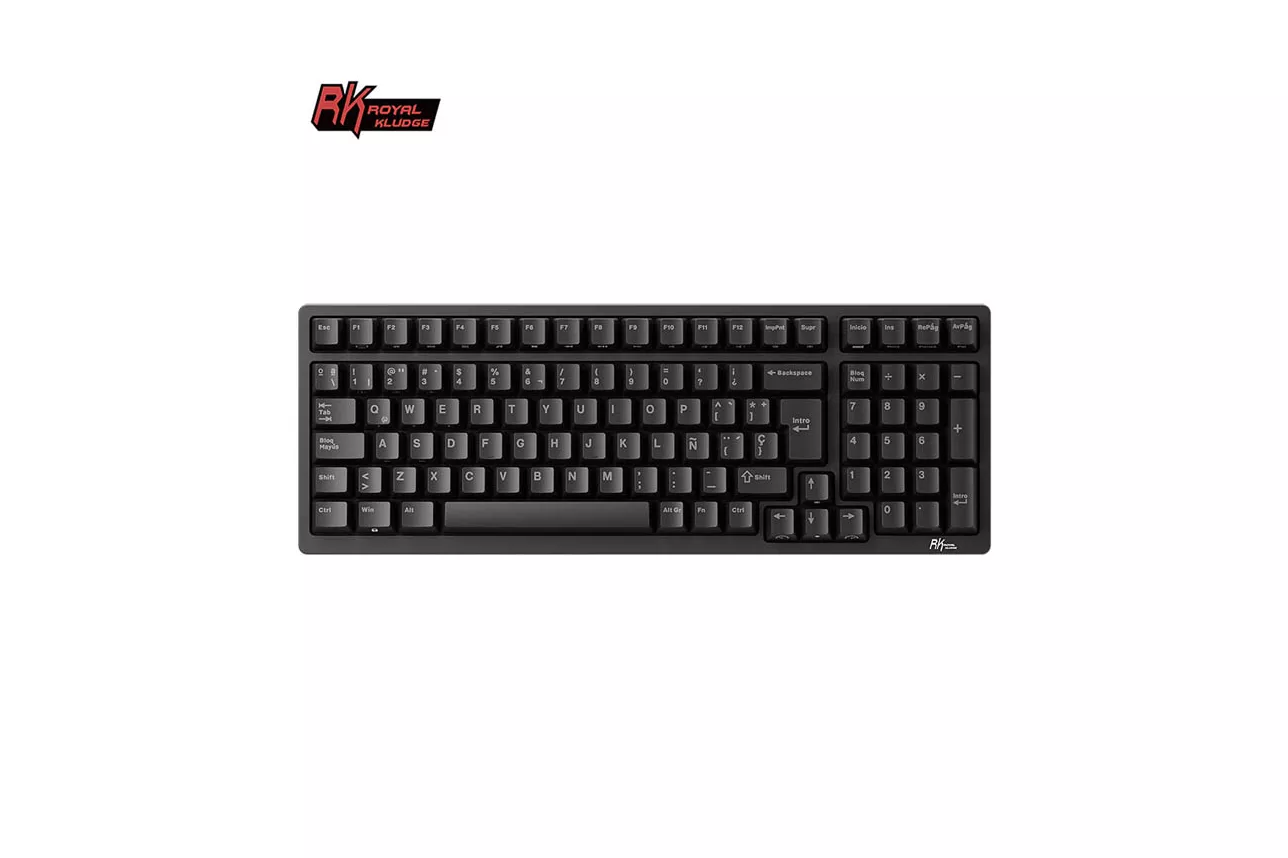 Teclado para Mac y Windows Royal Kludge RK98 ISO-ES Hot-Swappable Switch Brown Wireless Negro