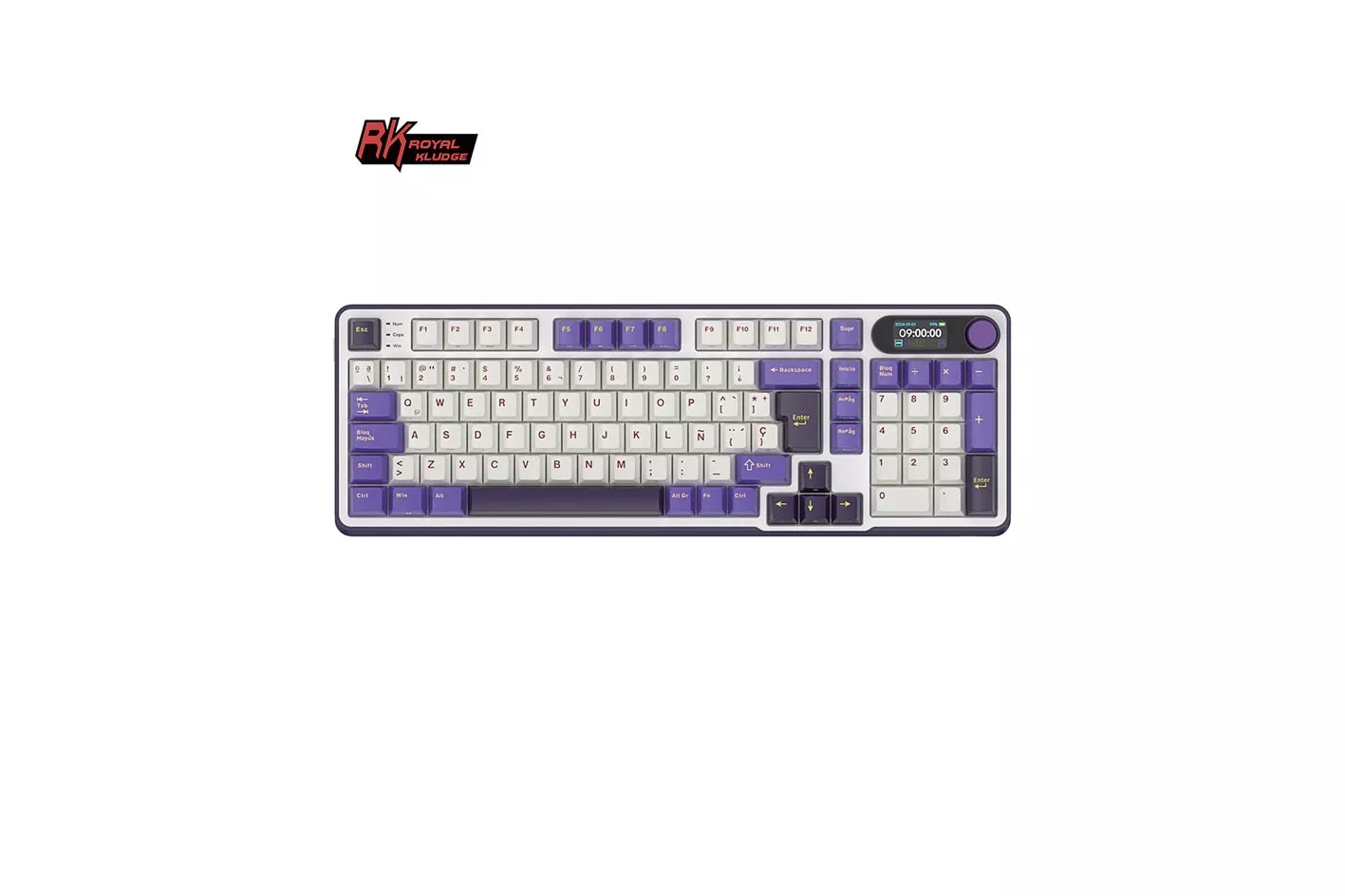 Teclado para Mac y Windows Royal Kludge RKS98 ISO-ES Hot-Swappable Switch Brown Wireless Blackberry