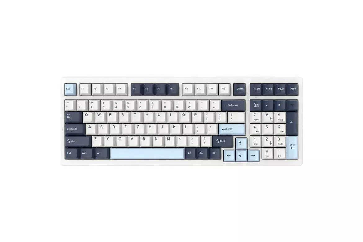 Teclado VGN S99 ANSI RGB Hot-swappable Ice Cream Switch Blanco Azul