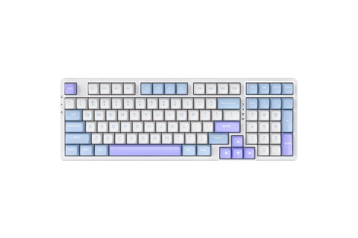 Teclado VGN V98Pro V2 ANSI RGB Hot-swappable Kailh Blueberry Cream Switch