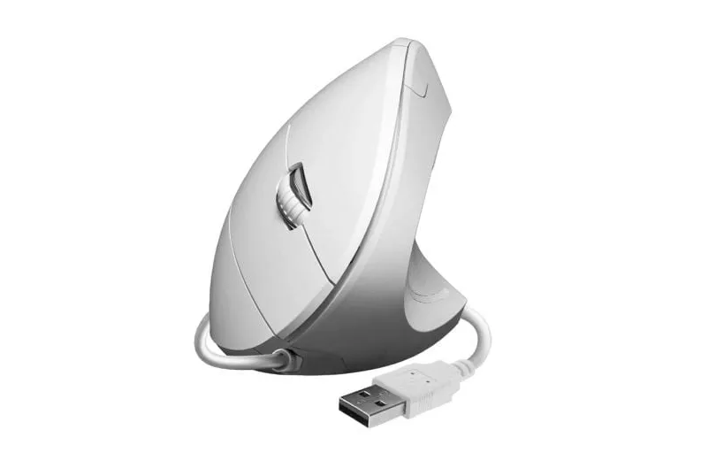 Ratón SUBBLIM con cable 1600 DPI Silent Click ergonómico vertical 6 botones blanco