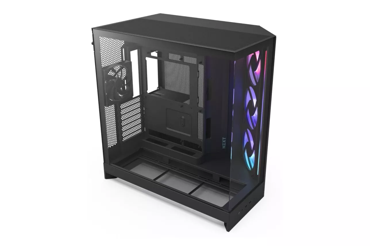 Torre PC Torre NZXT H9 Flow RGB Ventana Lateral Vidrio Templado ATX/EATX Iluminaci&oacute;n Negra