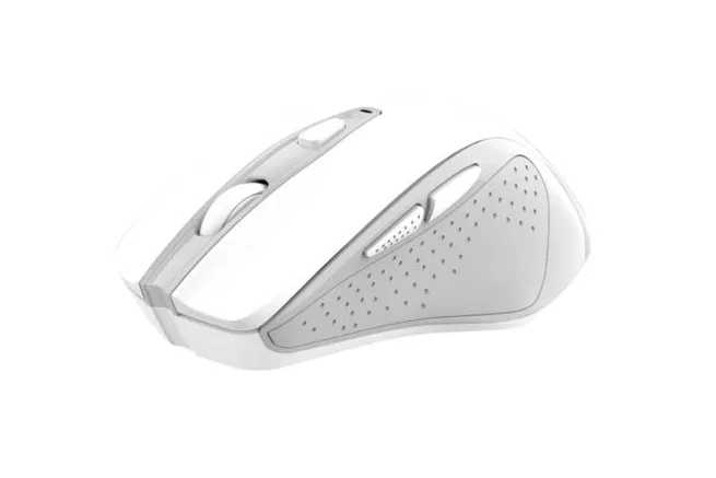 Ratón Trust inalámbrico 2200 DPI Silent Grip 5 botones ergonómico blanco