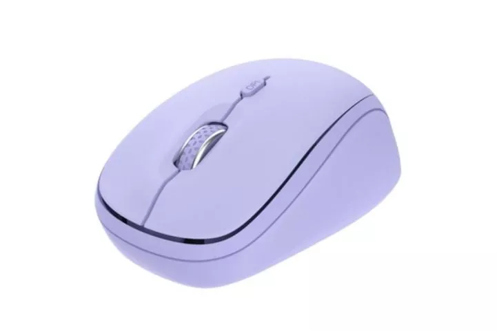 Ratón Trust inalámbrico multidispositivo 1600 DPI compacto clic silencioso púrpura