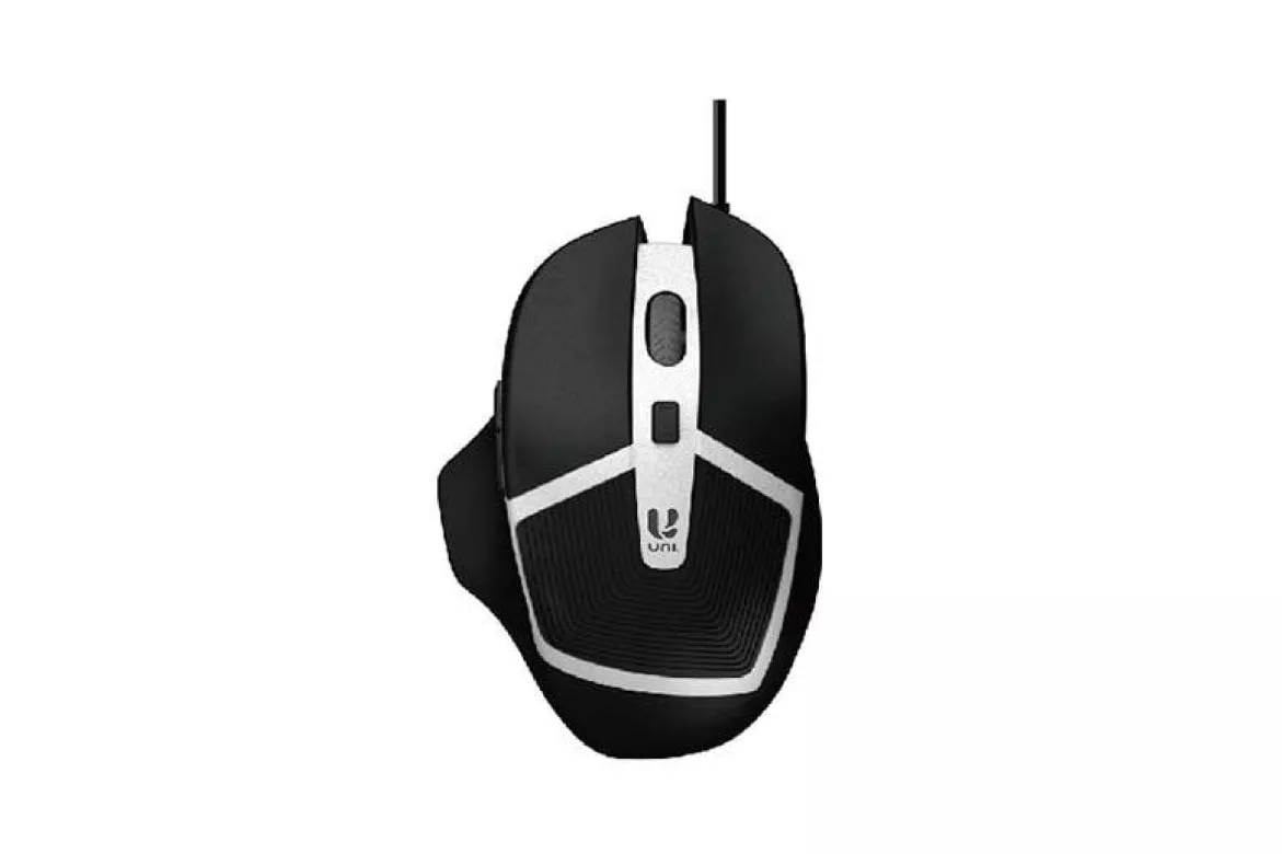 Ratón Uni con cable 2400 DPI 6 botones ABS USB-A 1.8m receptor incluido