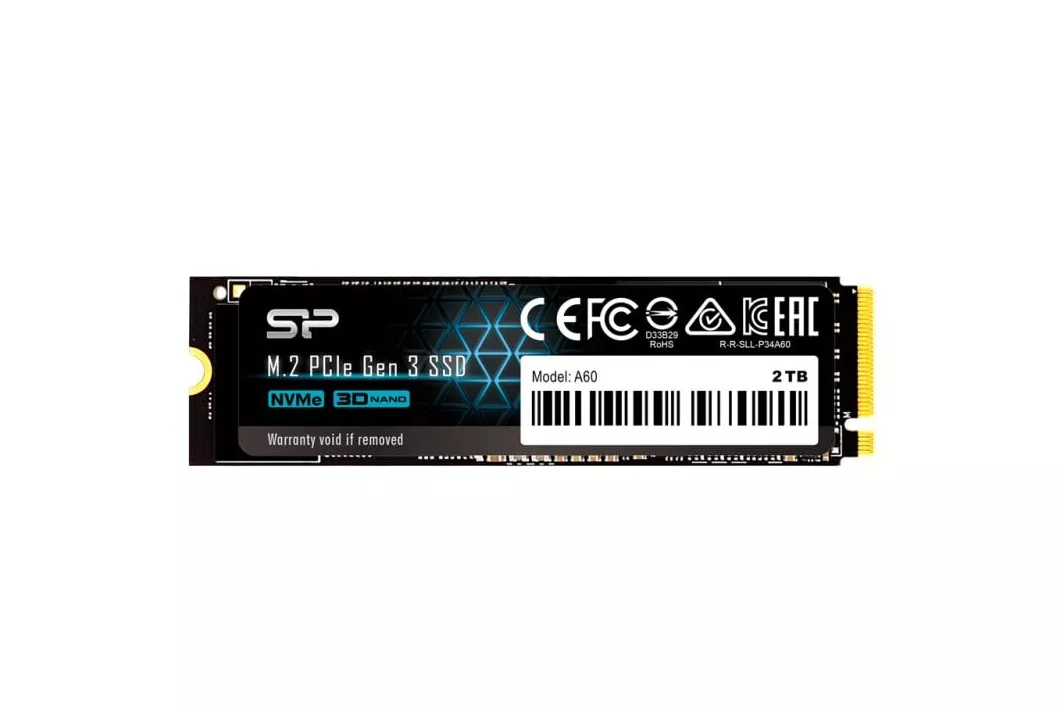 Silicon Power P34A60 1TB Disco SSD PCIe Gen3x4 2200MB/s M.2 + ECC y Cache SLC