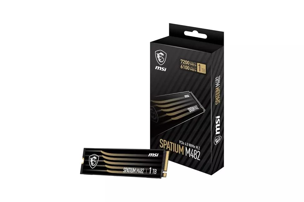 Disco Duro M.2 MSI SPATIUM M482 1TB PCIe Gen4 x4 NVMe