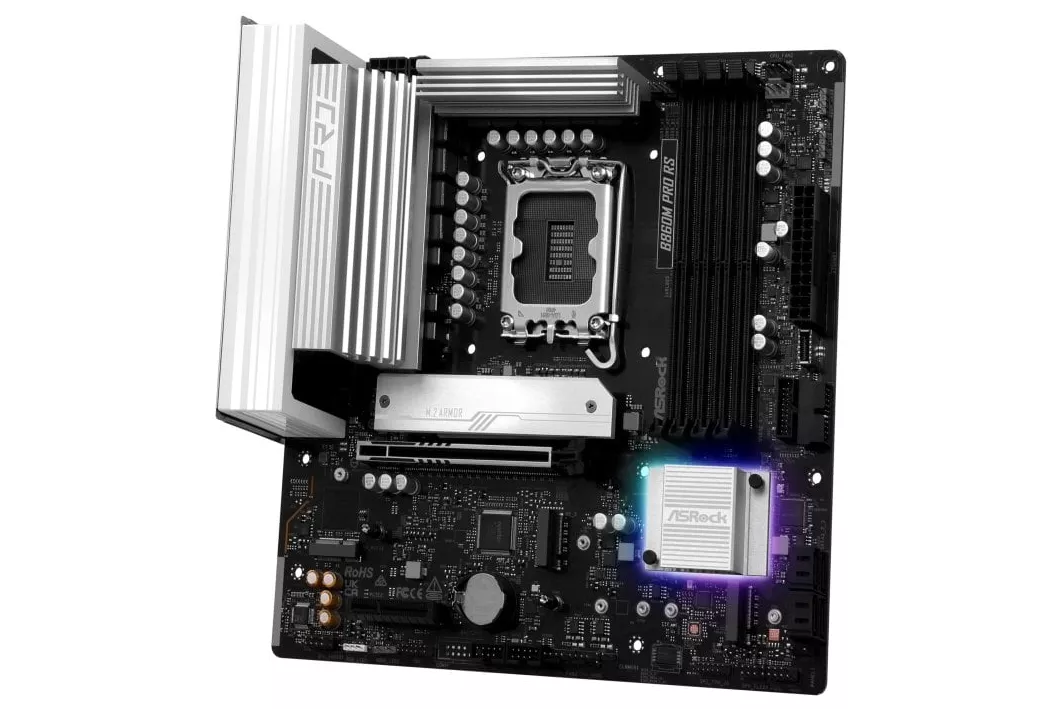 Placa Base Asrock B860 Intel B860M LGA 1851 Micro ATX DDR5 256GB Dual LAN Dragon RTL8125BG Overclocking