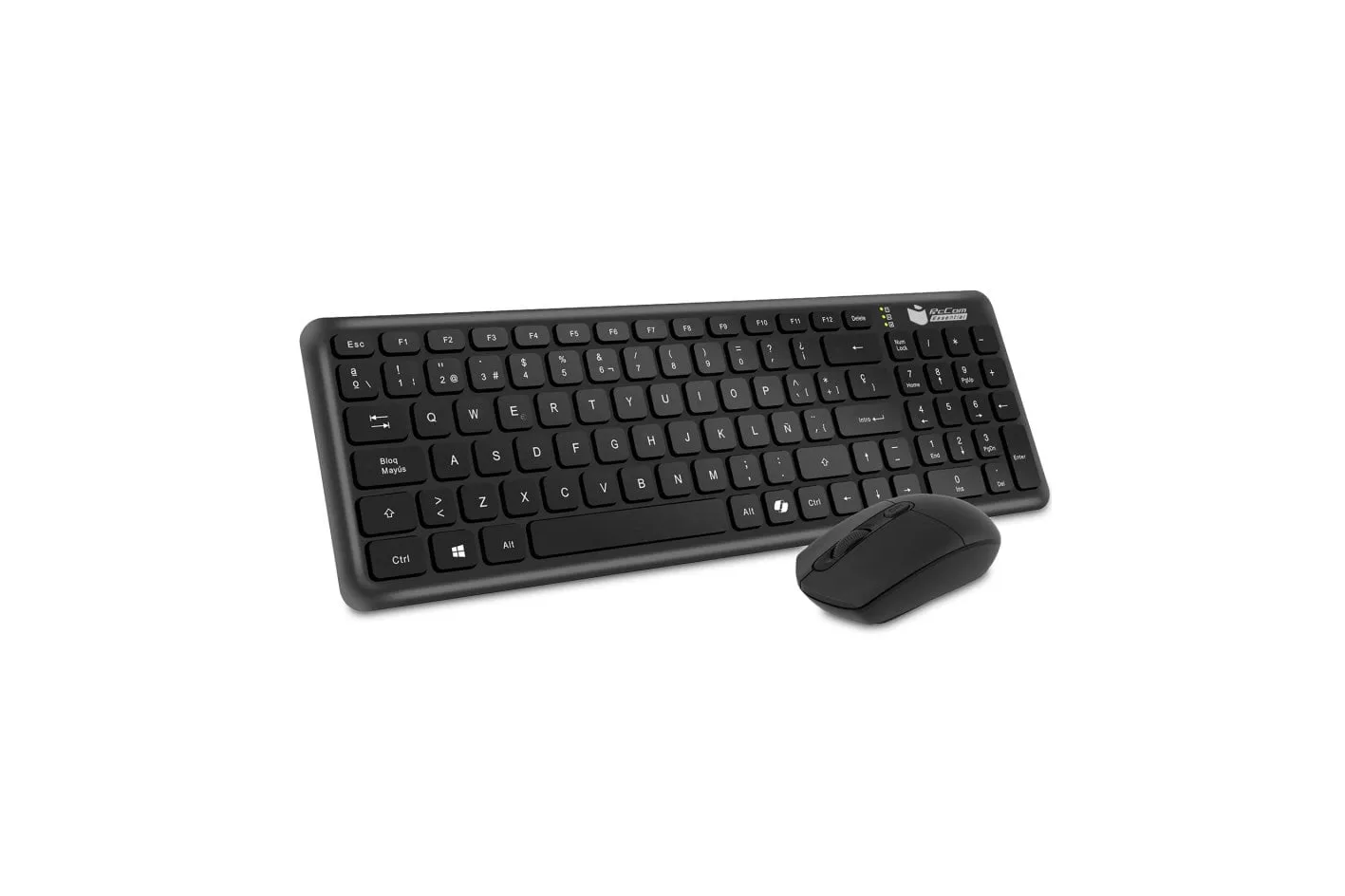 PcCom Essential Combo MK20 Low Profile Teclado + Ratón Wireless con Copilot Negro