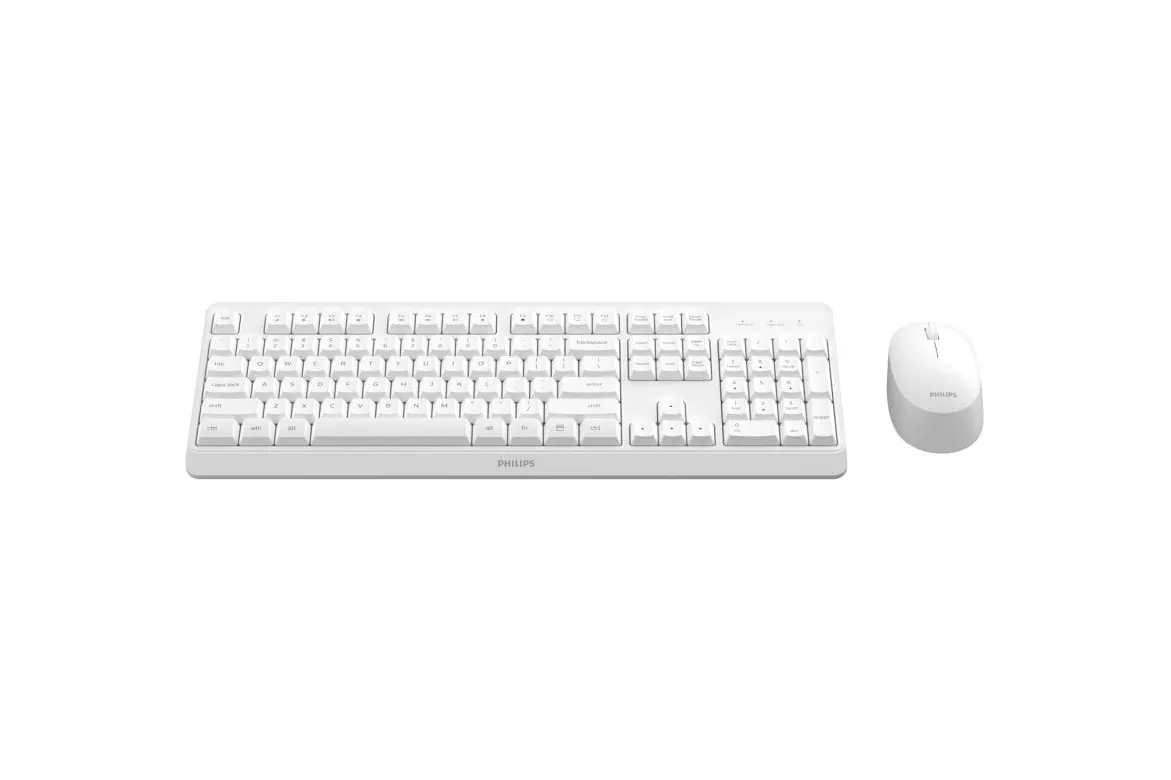 Philips SPT6307WL/16 Combo Teclado y Ratón Inalámbrico 2,4 GHz Teclas de Perfil Bajo Blanco