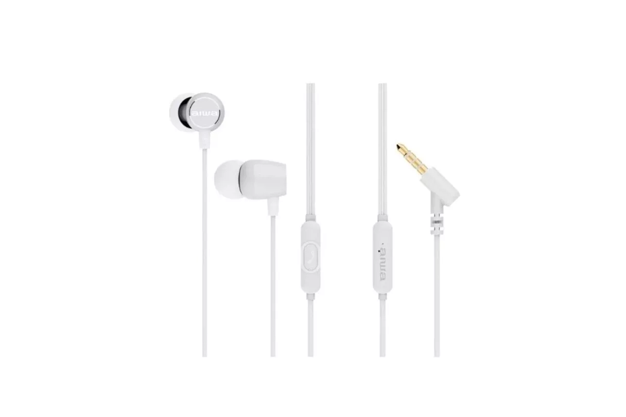 Aiwa ESTM-30WT Auriculares Inear con Cable Blancos