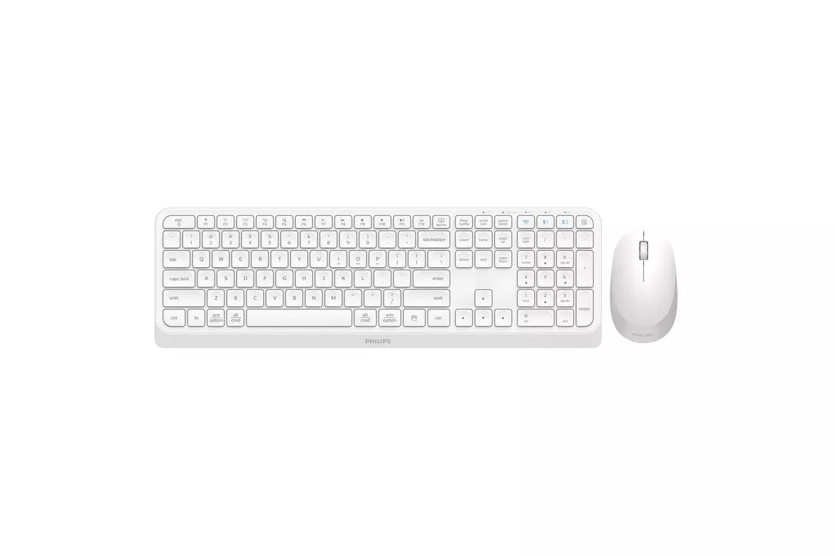 Philips SPT6407W Wireless Combo Teclado y Ratón Inalámbricos Blanco