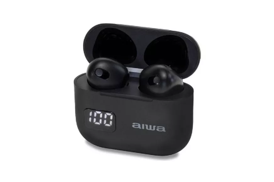 Auriculares AIWA inalámbricos Bluetooth V5.3 con estuche de carga y alta fidelidad