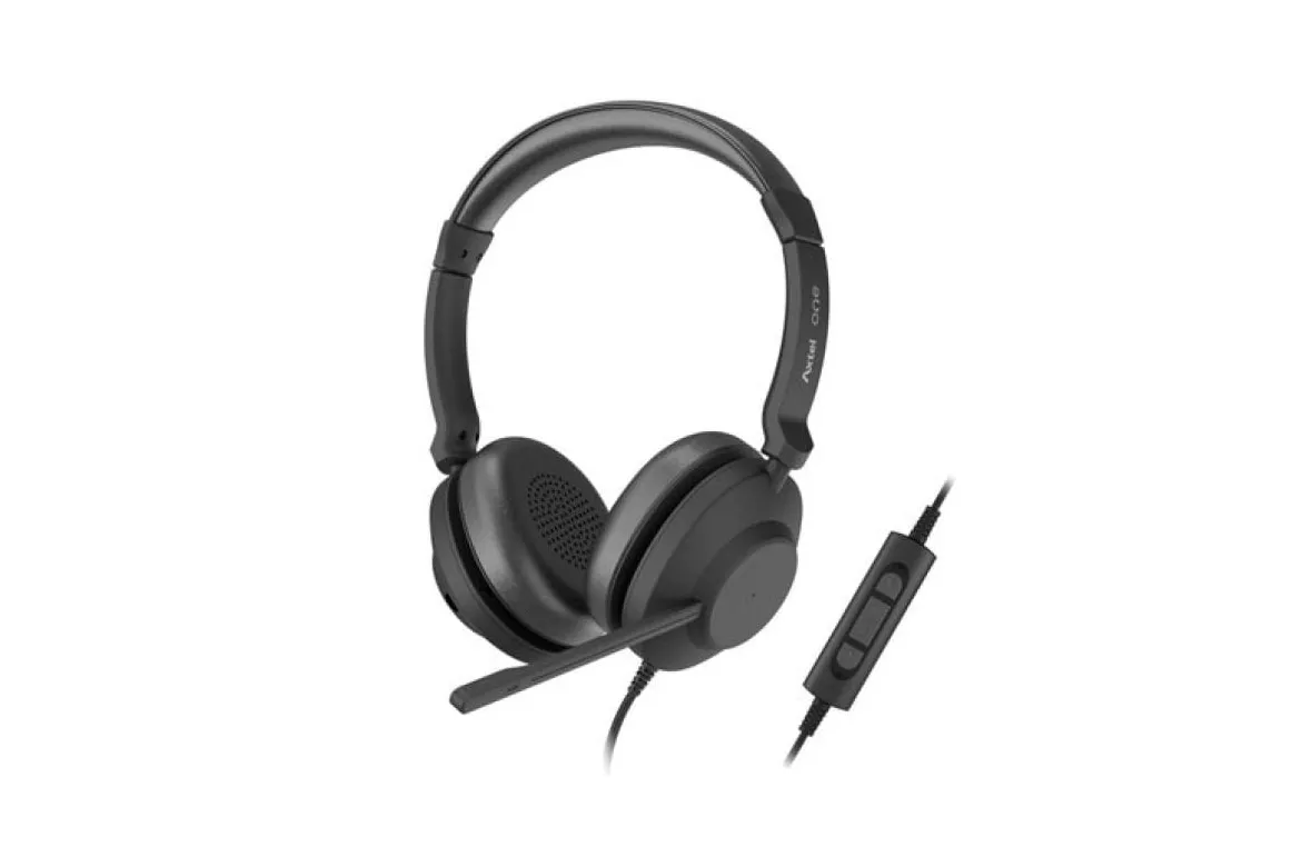 Auriculares Axtel con cable USB-A/USB-C cancelación de ruido micrófono diadema