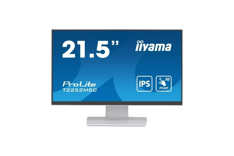 Monitor iiyama 21.5″ 1080p IPS Multi-Touch 10 Puntos IP54 HDMI DisplayPort Blanco