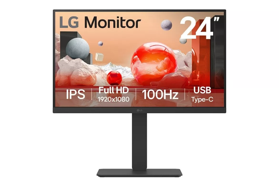 Monitor LG 23.8″ 1080p 100Hz IPS Altura Regulable USB-C Altavoces DisplayPort