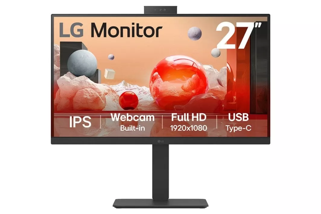 Monitor LG 27″ FHD 100Hz IPS Webcam Altavoces USB-C RJ45 Ergonomía Pro