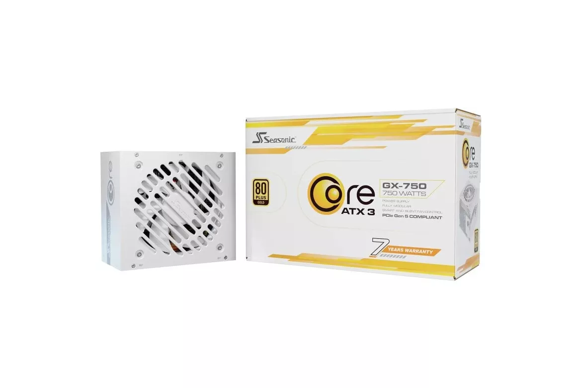 Fuente de Alimentación Seasonic 750W 80PLUS Gold CORE GX ATX 3 Modular Blanco Protecciones OCP/OVP/UVP