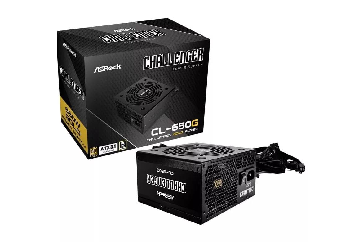 Fuente de Alimentación Asrock 650W Certificación 80 PLUS Gold Steel Legend Protección avanzada
