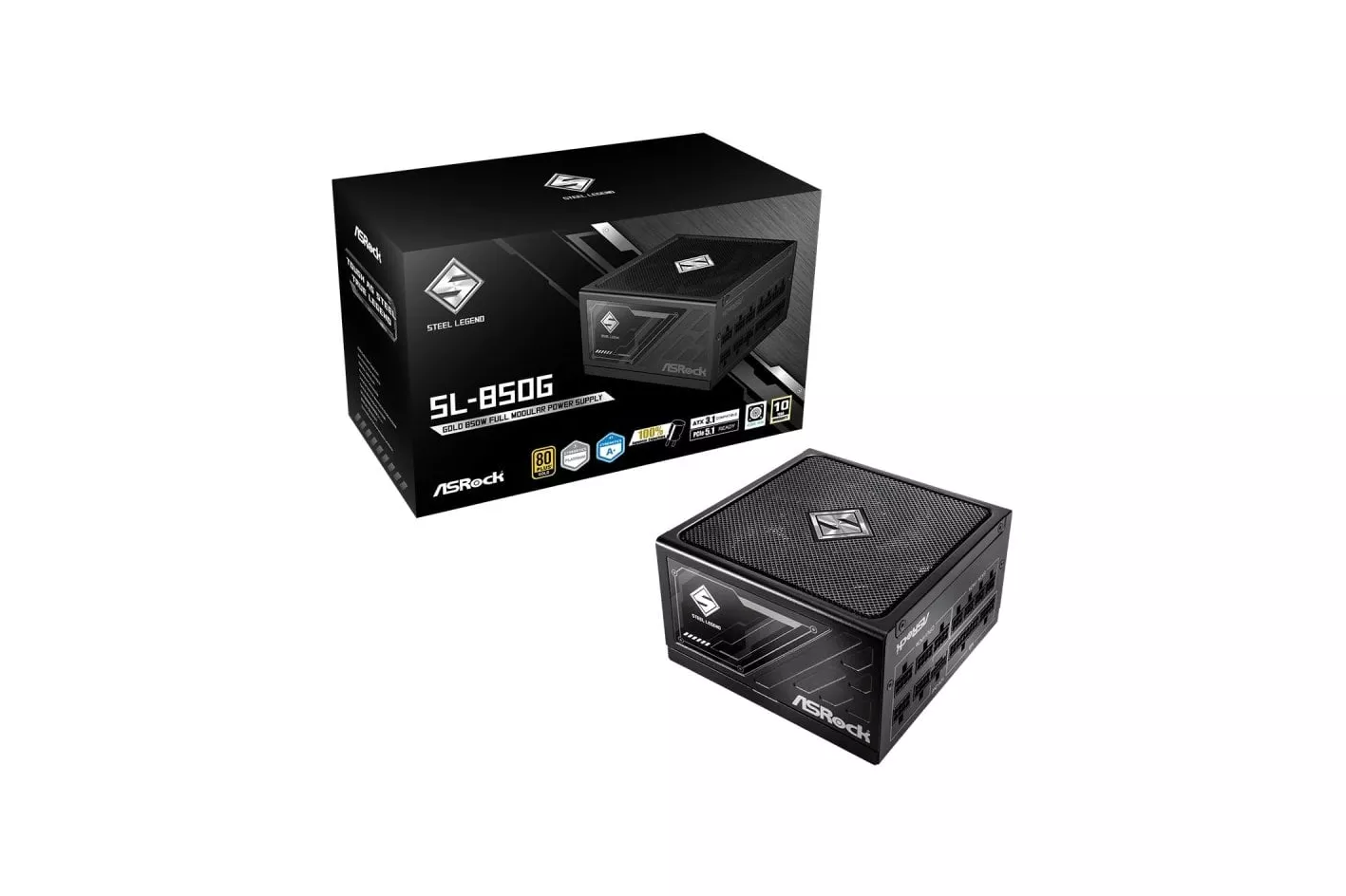Fuente de Alimentación Asrock 850W Certificación 80 PLUS Gold Challenger CL-850G Protección Avanzada