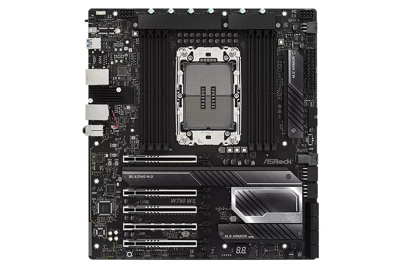 Placa Base ASRock W790 Intel W790 Express LGA4677 E-ATX W790 WS R2.0 LAN 10GbE PCIe 5.0