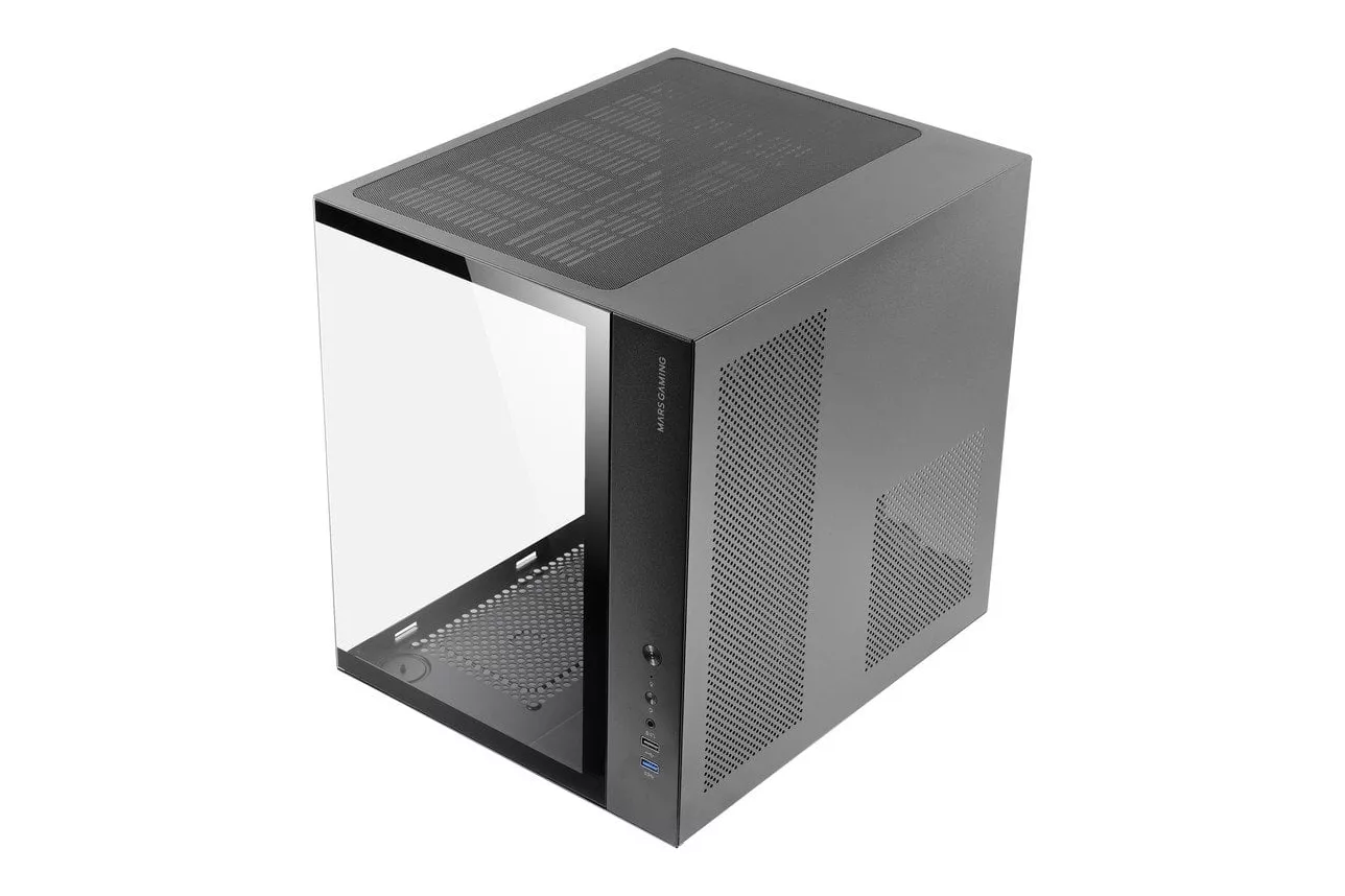 Mars Gaming MCV-ONE Caja Gaming ATX Doble Cristal Templado Ventilador Trasero FRGB 12cm Negro