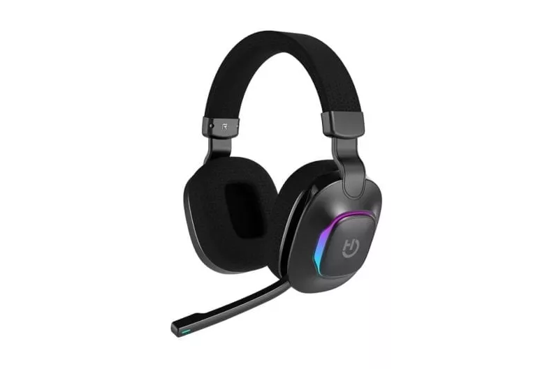 Auriculares HIDITEC inalámbricos Bluetooth 5.4 y jack 3.5mm con micrófono y ARGB