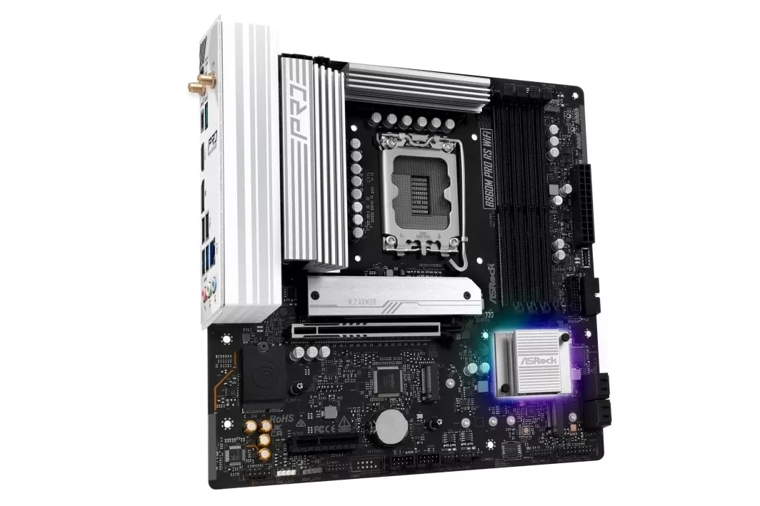 Placa Base ASRock B860 LGA1851 Micro ATX B860M Pro Race Sport WiFi PCIe 3.0 DDR4 Avanzada