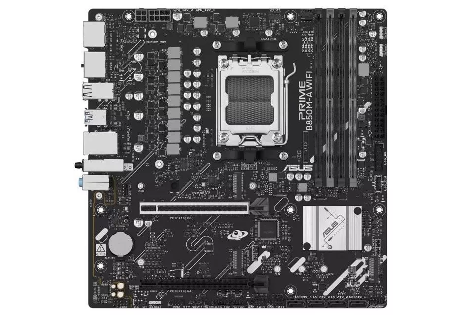 Placa Base ASUS B850M AM5 Micro ATX PRIME B850M-A WIFI DDR5 Wi-Fi 6E 2.5GbE LAN