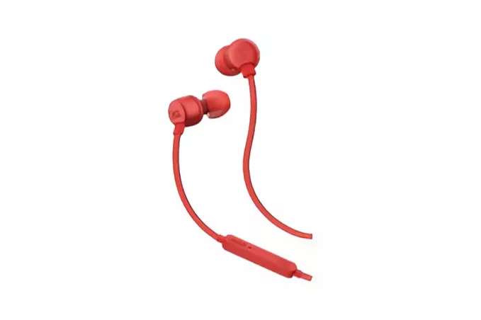 Auriculares JBL con cable, micrófono y alta fidelidad 20-40000Hz en rojo