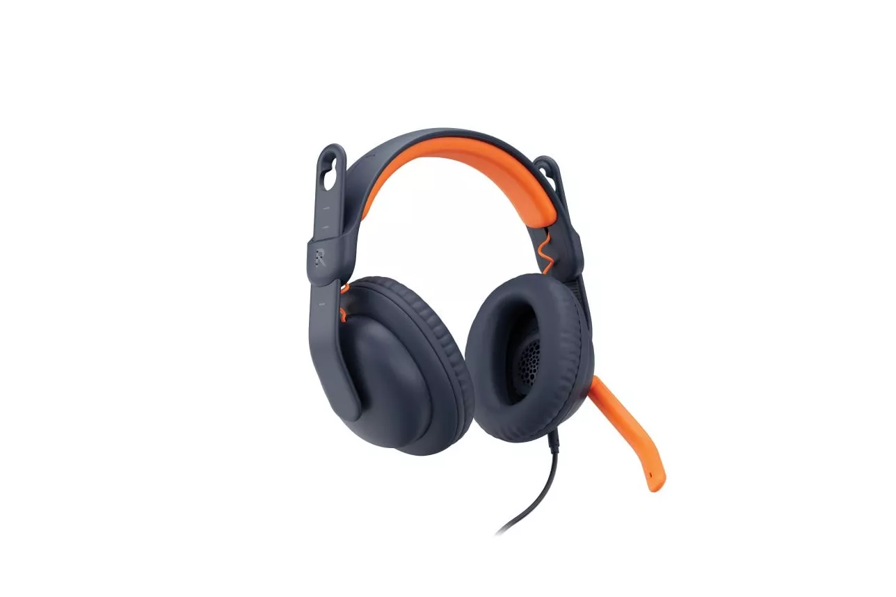 Auriculares Logitech con cable, micrófono plegable y diseño infantil resistente