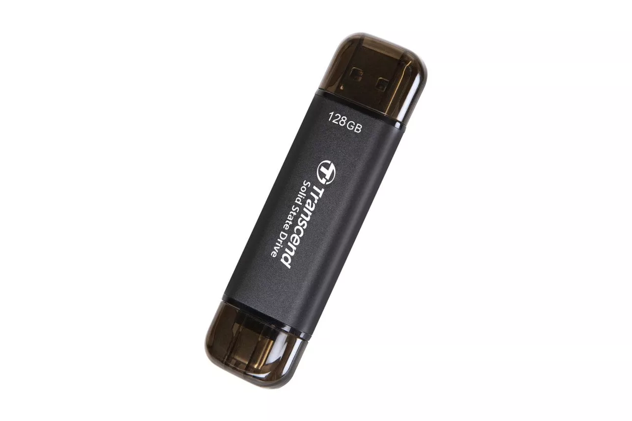 Transcend ESD310C 128GB SSD 3D NAND 1050MB/s USB 3.2 Gen 2x2 Aluminio AES Thunderbolt