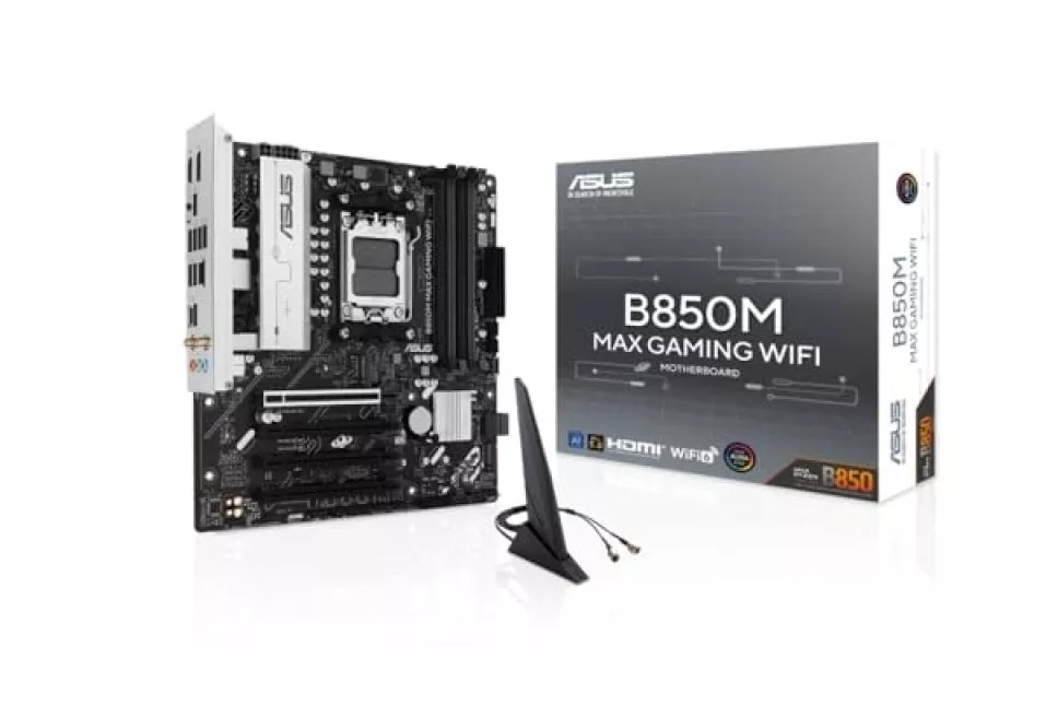 Placa Base ASUS B850 micro ATX AM5 B850M MAX GAMING WIFI DDR5 Wi-Fi 6 PCIe 5.0