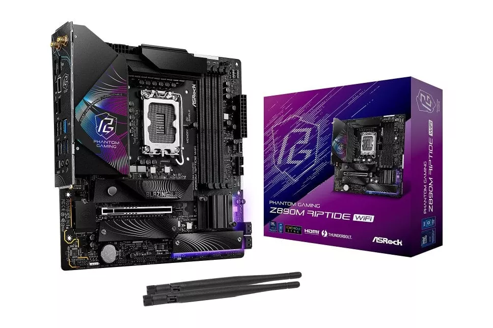 Placa Base ASRock Z890 Micro ATX LGA 1851 Z890M Riptide WiFi DDR5 Thunderbolt 4