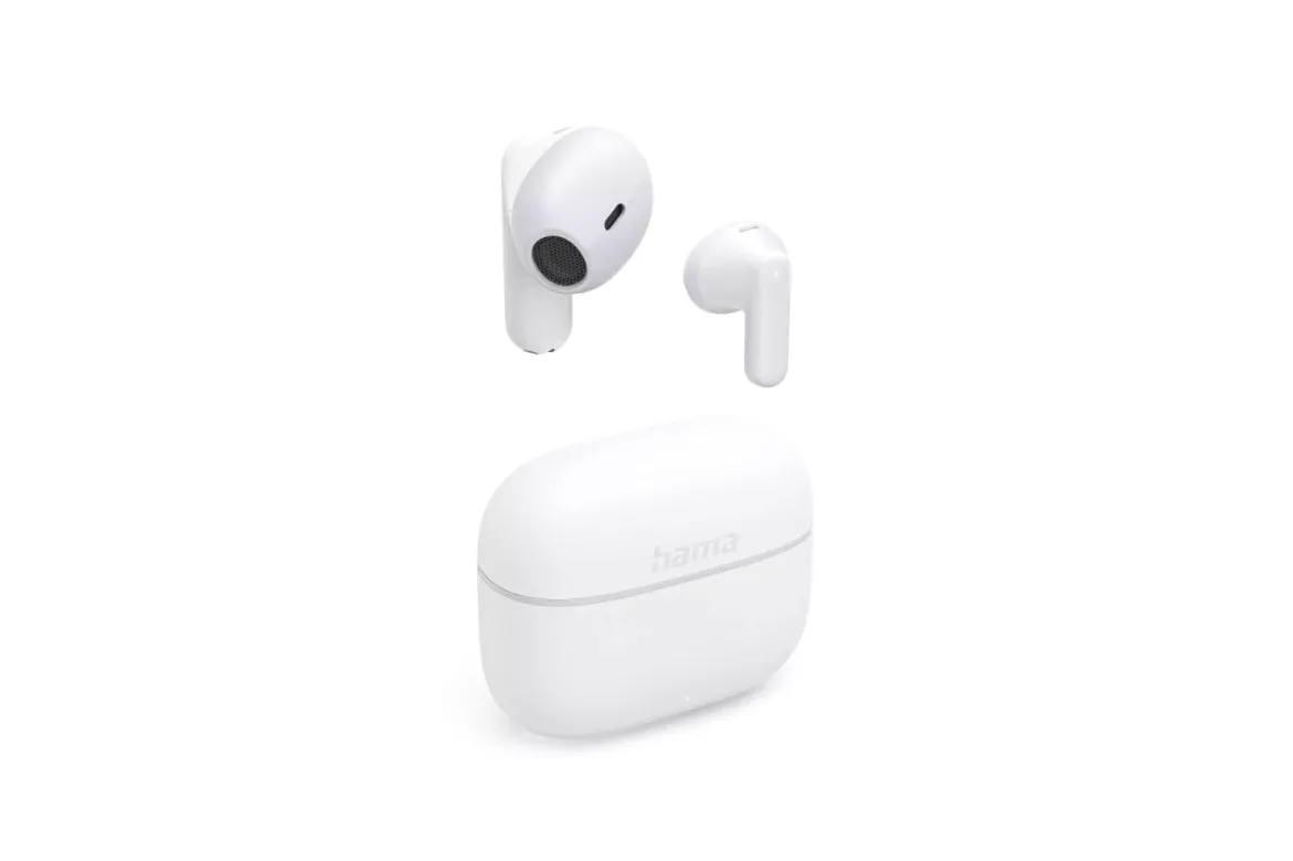Auriculares Hama inalámbricos True Wireless Bluetooth 5.3 con micrófono blanco