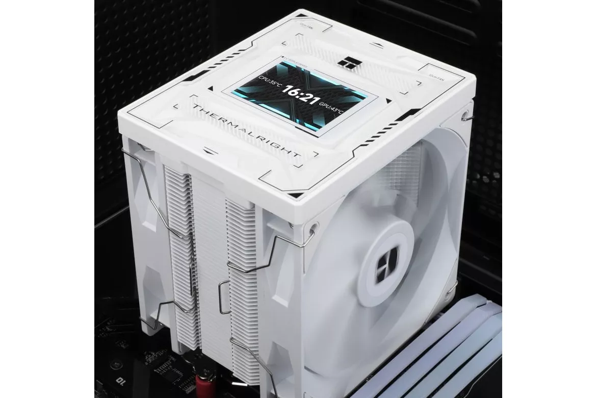 Refrigeración Aire Thermalright Socket LGA1851/1700/1200/115X AM5/AM4 120mm Burst Assassin 120 Vision BLACK Pantalla IPS Dual Fan AGHP