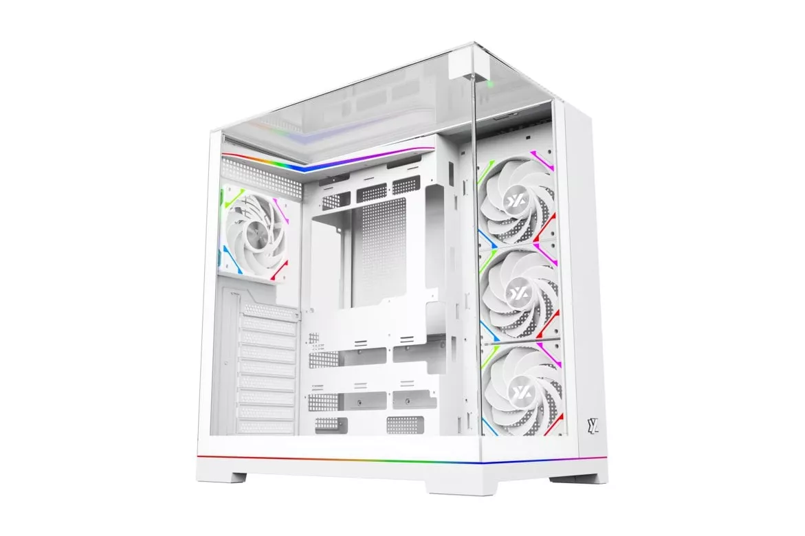 Caja PC Gaming XYZ Tesseract Cristal 3D/4x Vortex A-RGB/ATX/USB C/Negra