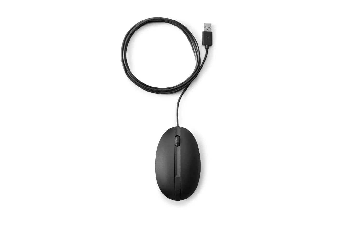 Ratón HP con cable 1000 DPI ambidiestro ergonómico USB óptico Negro