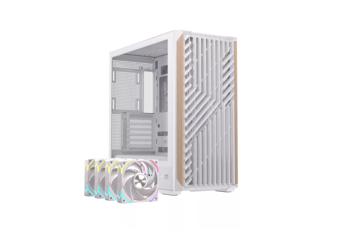 Torre Einarex PULSE P800 RGB Blanco Vidrio Templado Soporte 13 Ventiladores ATX