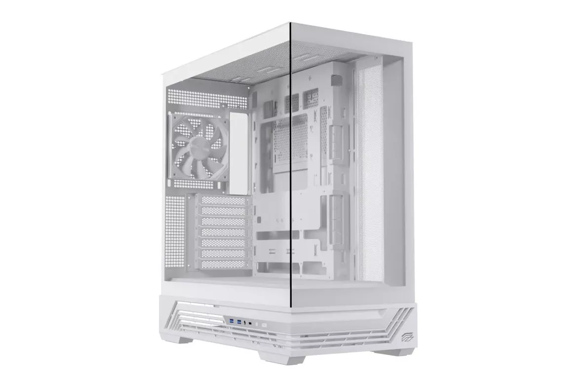 Caja PC Einarex PRISMA S800 Core White Cristal Espejo RGB Soporte 10 Ventiladores 360mm Líquida