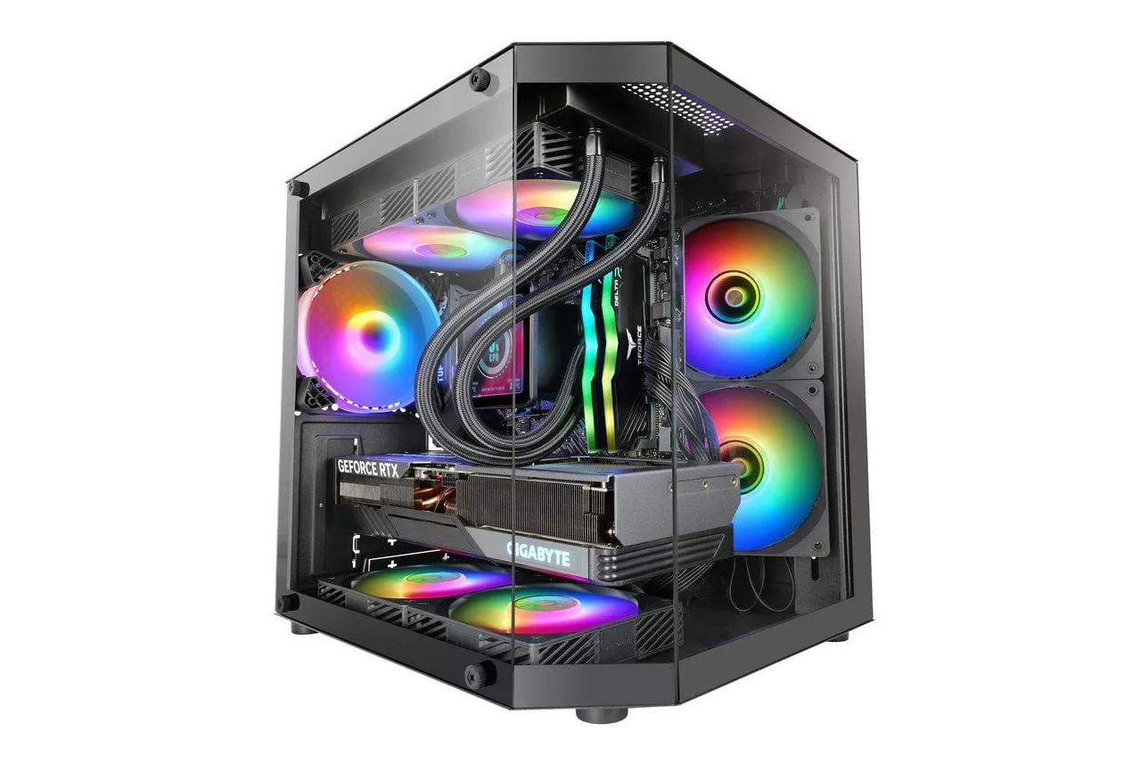 Mars Gaming Mc-3tlite Caja Gaming Microatx Triple Cristal Templado Ventilador Frgb 120mm Negro