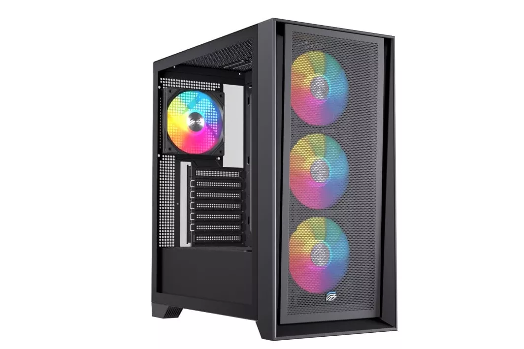 Torre Einarex Pulse P600 RGB Black ATX/Micro ATX/Mini-ITX Cristal Templado 3x120mm RGB