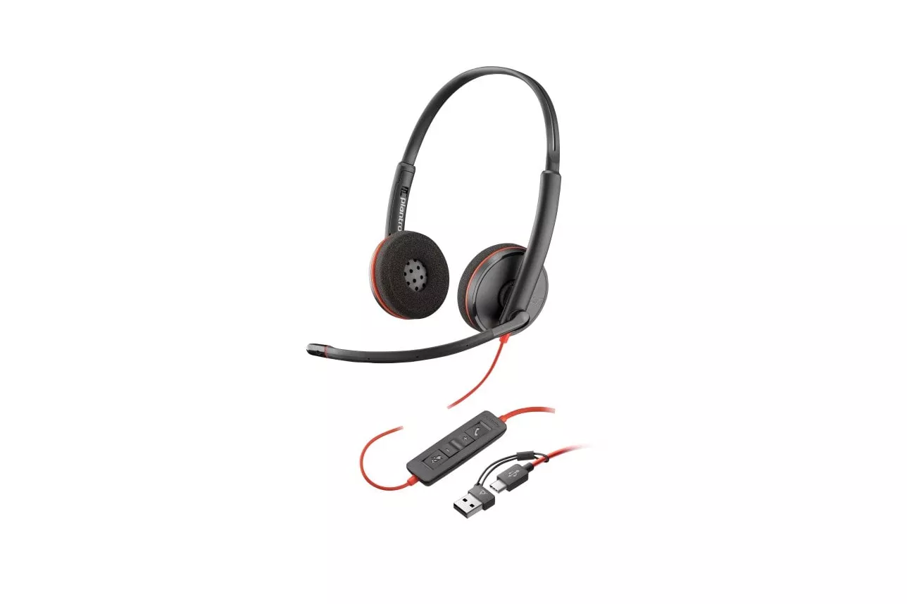 Auriculares Poly con cable USB-C/A Micrófono Flexible y Reducción de Ruido