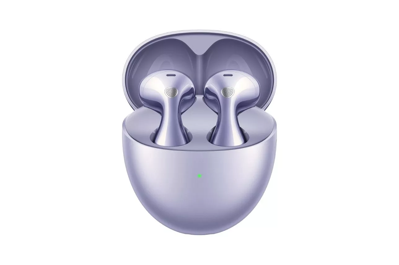 Auriculares Huawei inalámbricos Bluetooth con Cancelación de Ruido, Micrófono y color púrpura