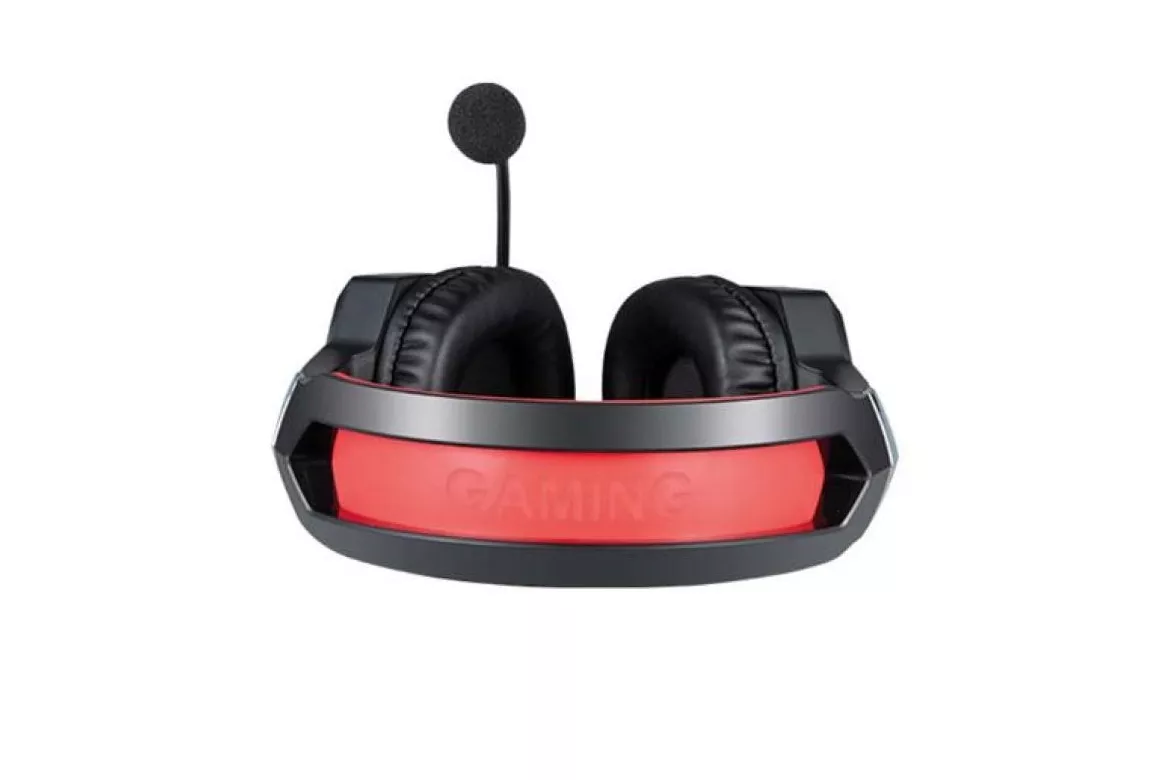 Auriculares Savio con cable Jack 3.5mm + USB y micrófono, LED rojo Gaming