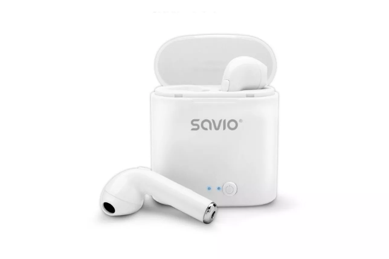 Auriculares Savio inalámbricos Bluetooth 5.0 con micrófono y base de carga