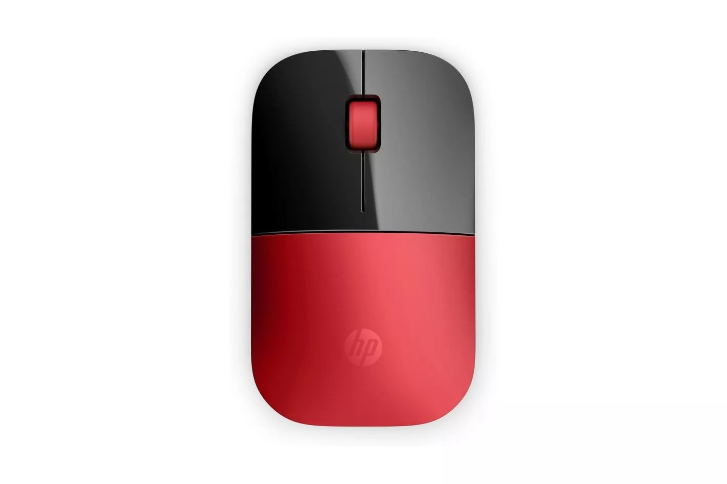 Ratón HP inalámbrico 1200 DPI ambidiestro rojo diseño elegante