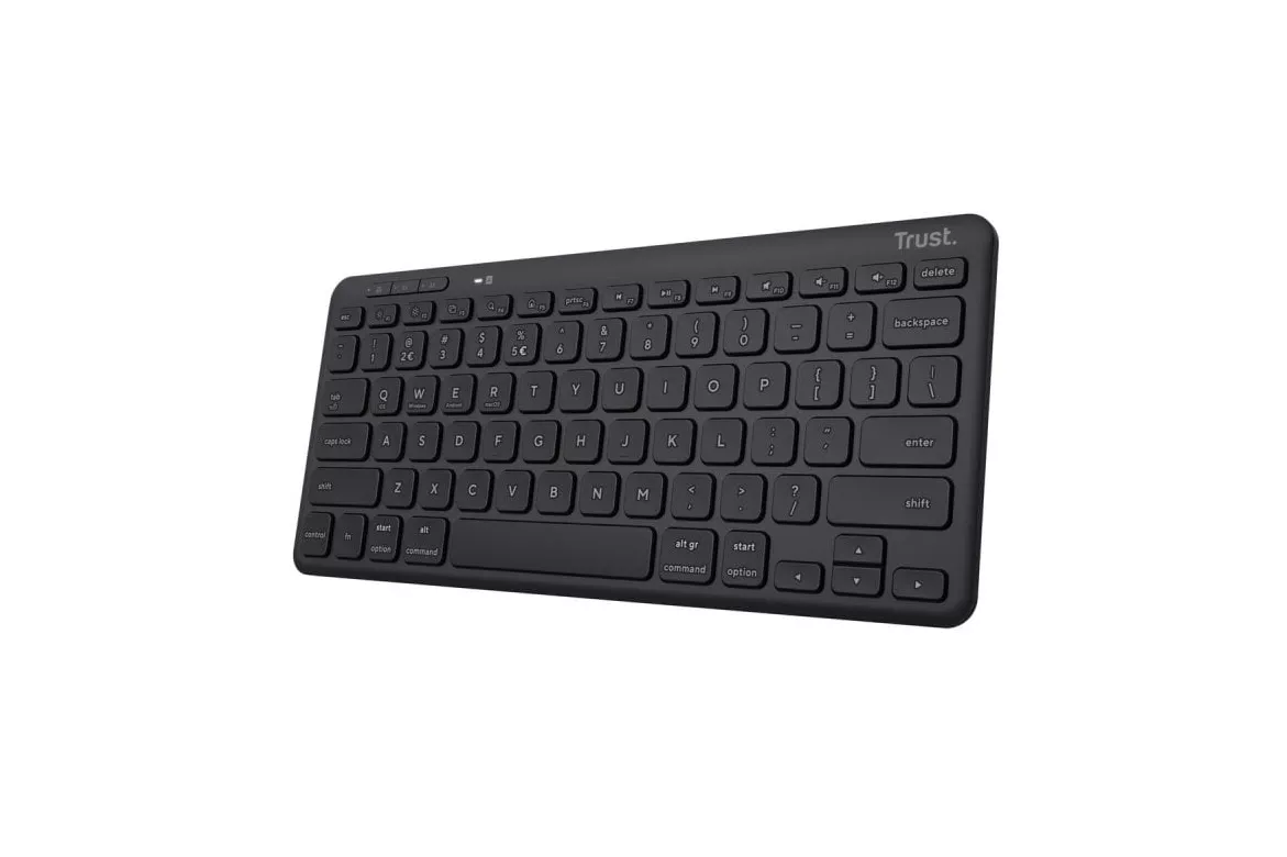 Teclado de tijera Trust Lyra compacto Layout ES triple conexión Bluetooth/USB ecológico