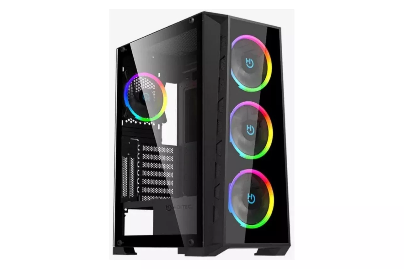 Caja Hiditec MH12 Glass E-ATX ARGB 4 Ventiladores Cristal Templado USB-C Negra