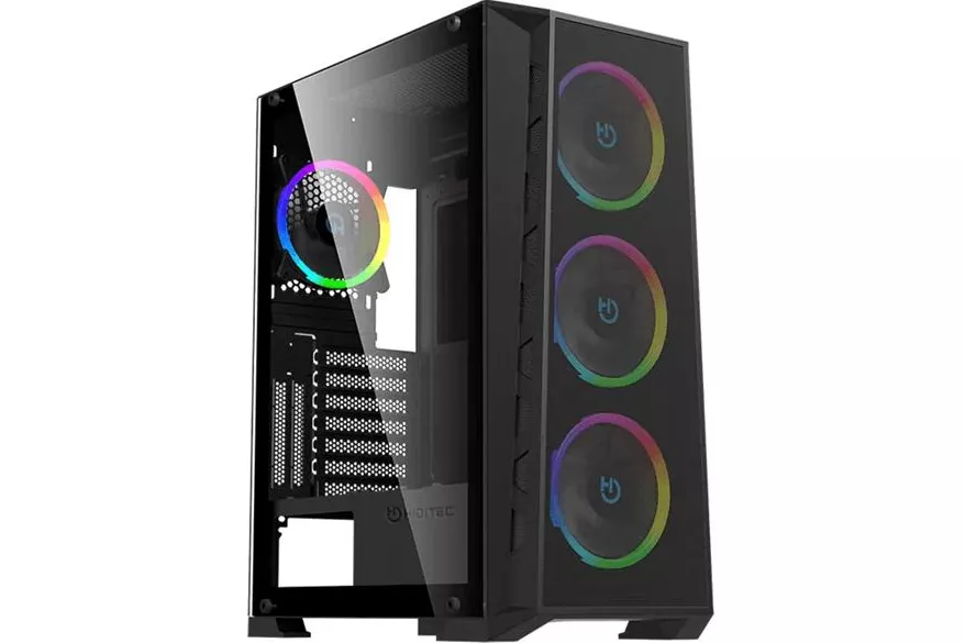 Chasis Hiditec MH12 E-ATX ATX Micro ATX ITX Cristal Templado 4x Ventiladores ARGB Negro